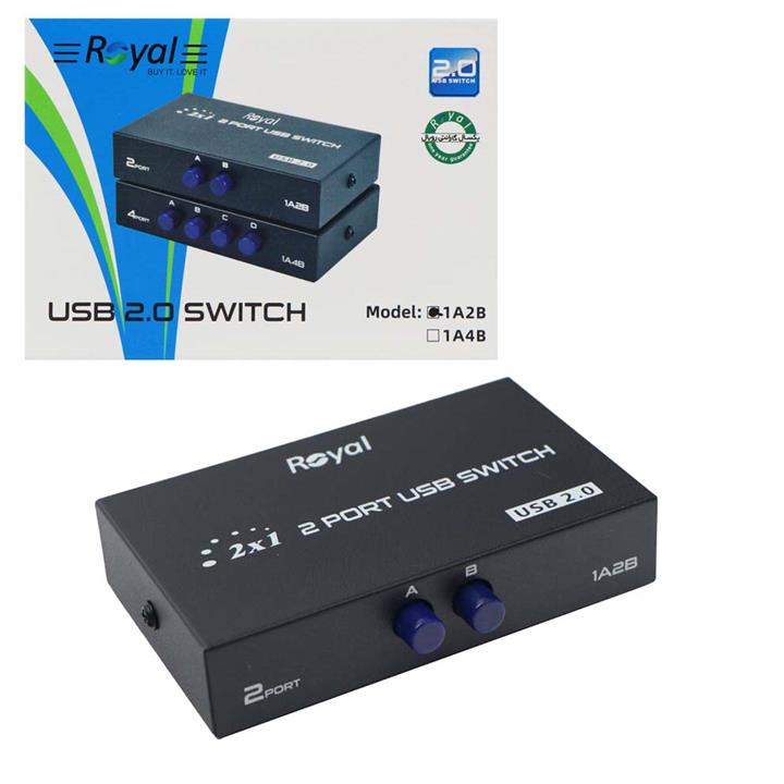 سوییچ 2 به 1 پرینتر دستی رویال Royal 1A2B